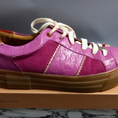 MODA IN PELLE AMANDE LEATHER TRAINER IN PINK - SIZE 39