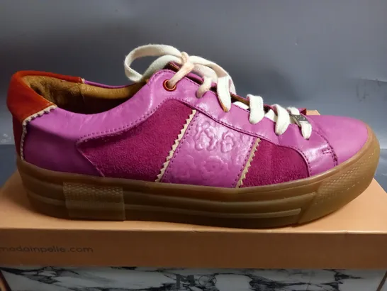 MODA IN PELLE AMANDE LEATHER TRAINER IN PINK - SIZE 39