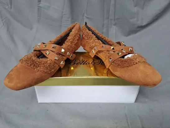 BOX OF APPROXIMATELY 10 PAIRS OF BELLA STAR SHOES IN BROWN IN VARIOUS SIZES