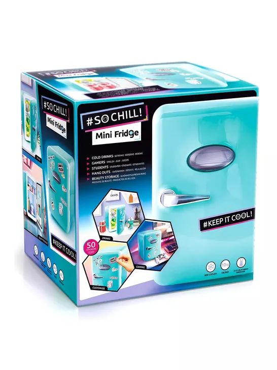 BOXED SO CHILL MINI FRIDGE IN TEAL RRP £44.99