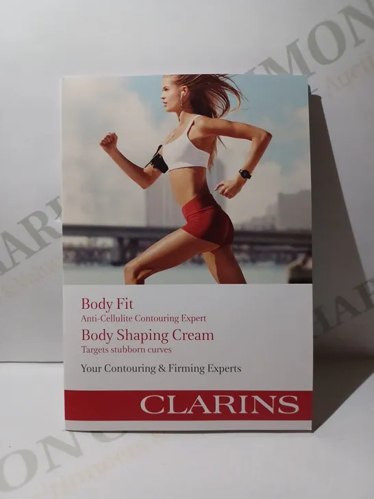 LOT OF APPROX 20 X (2 X 8ML) CLARINS BODY FIT ANTI-CELLULITE CONTOURING EXPERT & BODY SHAPING CREAM SAMPLES