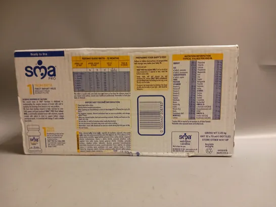 BOXED SMA PRO FIRST INFANT BREAST MILK SUBSTITUTE 32X70ML BOTTLES