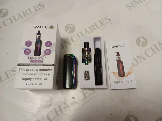 BOXED SMOK NO19 VAPING KIT WITH INSTRUCTIONS - BLACK