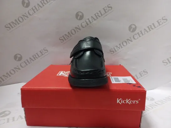 KICKERS FRAGMA STRAP LEATHER SHOES IN BLACK - SIZE 29