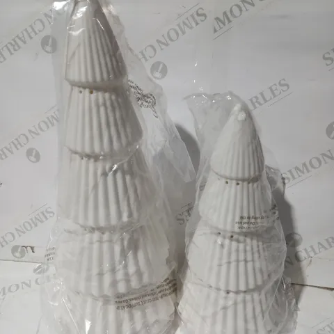 K BY KELLY HOPPEN SET OF 2 LARGE CERAMIC LIGHT UP ORNAMENTS