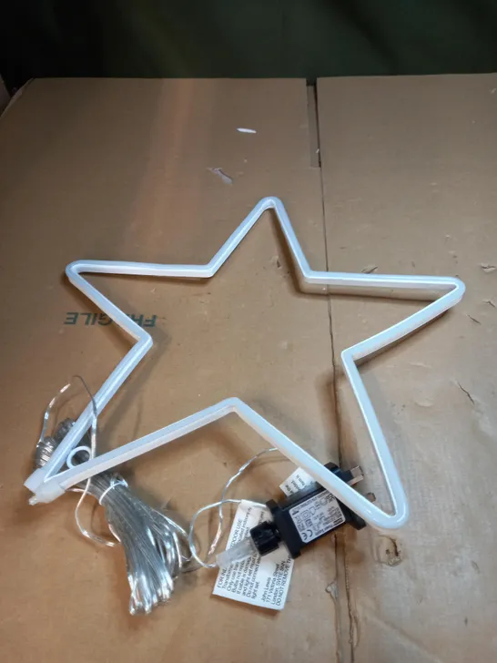 JOHN LEWIS PINK NEON LED STAR LIGHT 