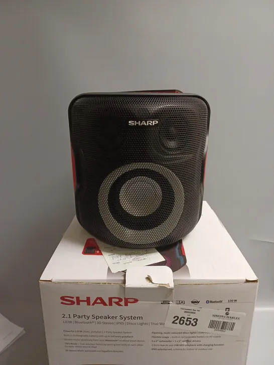 BOXED SHARP 2.1 PARTY SPEAKER SYSTEM 