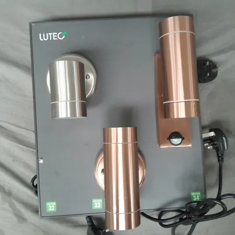 LUTEC STORE DISPLAY WALL LIGHTS IN COPPER AND SILVER EFFECT