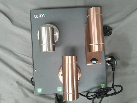 LUTEC STORE DISPLAY WALL LIGHTS IN COPPER AND SILVER EFFECT