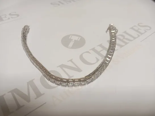 2 BRAND NEW DIAMONIQUE RHODIUM PLATED BRACELETS