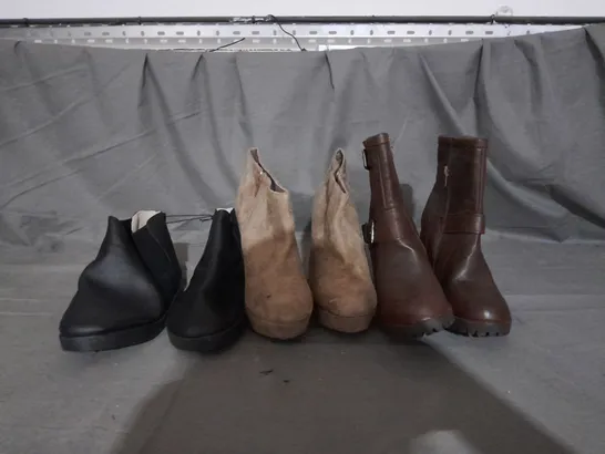 APPROXIMATELY 10 PAIRS OF ASSORTED WOMEN SHOES IN VARIOUS STYLES AND SIZES 