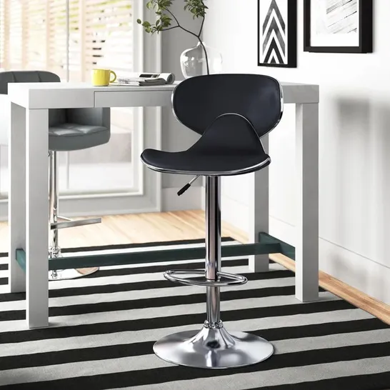 BOXED ACUNA SWIVEL BAR STOOL - BLACK