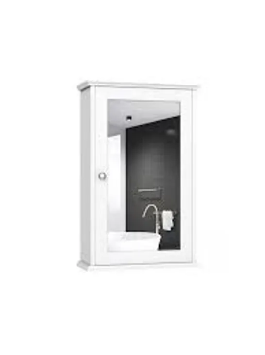 BOXED COSTWAY BATHROOM MEDICINE CABINET WITH MIRROR AND ADJUSTABLE - WHITE