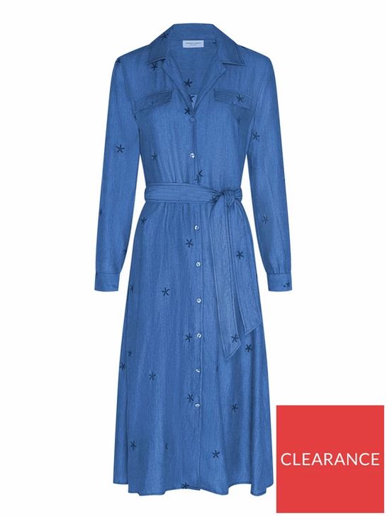 BRAND NEW FABIENNE CHAPOT THEA SHIRT DRESS - BLUE, SIZE EU 34 RRP £155