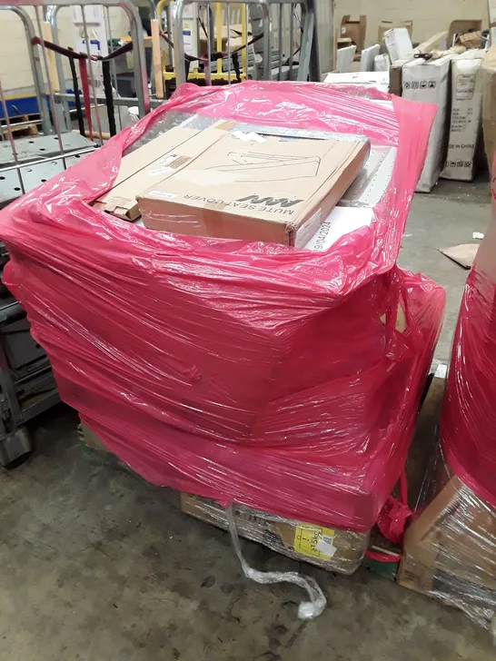 PALLET OF ASSORTED PRODUCTS INCLUDING TOILET SEAT, SQUARE SENSOR BIN, FOLDING GAZEBO