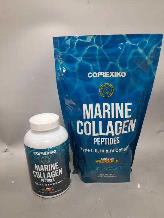 SEALED MARINE COLLAGEN PEPTIDES INCLUDES 120 CAPSULES AND 300G POWDER 