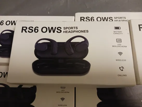 LOT OF 11 BOXED RS6 OWS SPORTS HEADPHONES