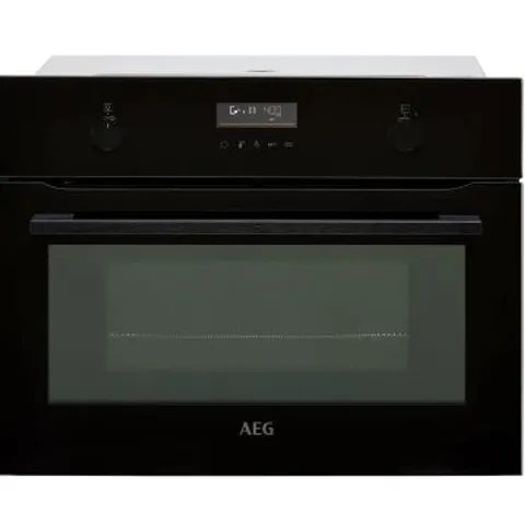 AEG 8000 COMBIQUICK KMK565060B BUILT IN COMPACT ELECTRIC SINGLE OVEN WITH MICROWAVE FUNCTION - BLACK