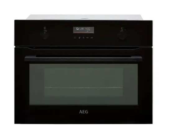 AEG 8000 COMBIQUICK KMK565060B BUILT IN COMPACT ELECTRIC SINGLE OVEN WITH MICROWAVE FUNCTION - BLACK