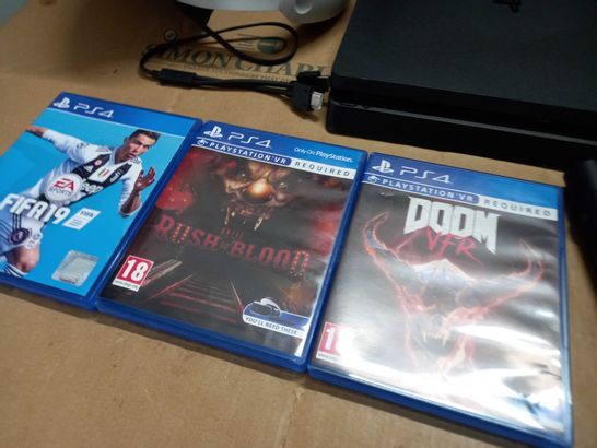 UNBOXED PS4 GAMES CONSOLE WITH VR SET AND 3 GAMES