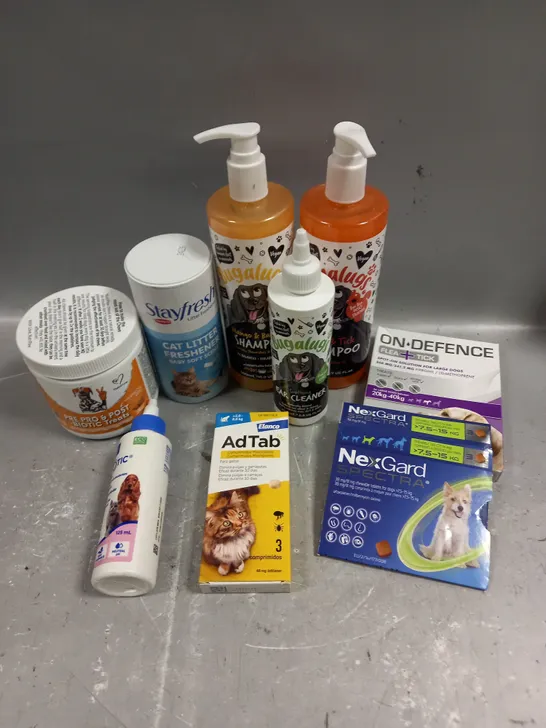 APPROXIMATELY 20 ASSORTED PET CARE PRODUCTS TO INCLUDE SHAMPOO, NEX GUARD, EAR CLEANER ETC - COLLECTION ONLY  