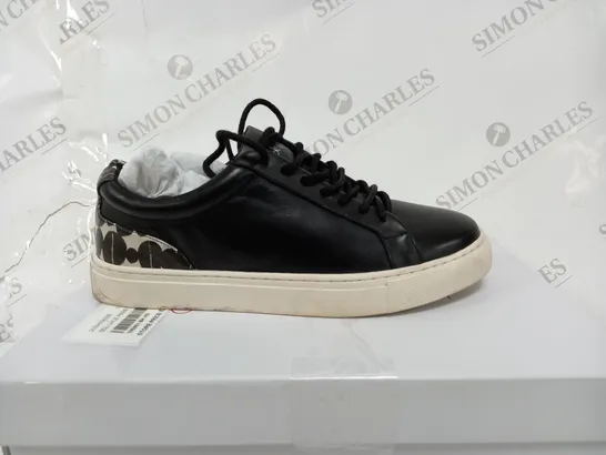 BEU DE JIFI BLACK TRAINERS WITH WHITE PLATFORM - SIZE 5 