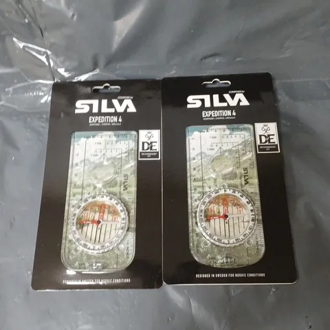 LOT OF 2 SILVA EXPEDITION 4 COMPASSES