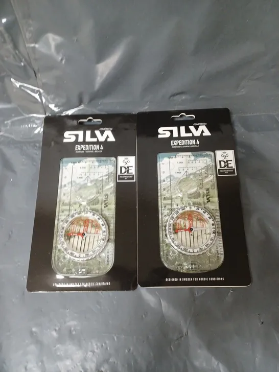 LOT OF 2 SILVA EXPEDITION 4 COMPASSES