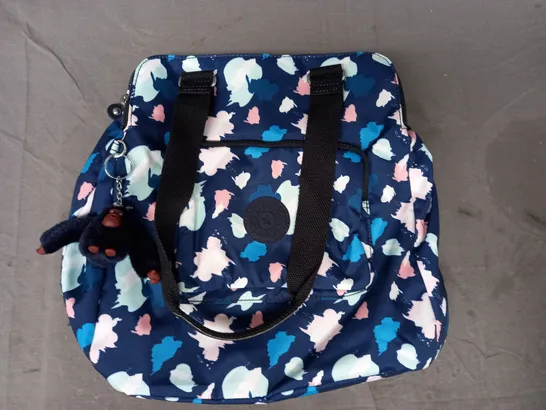 KIPLING CRAVALA TOTE BAG IN NAVY/MULTI