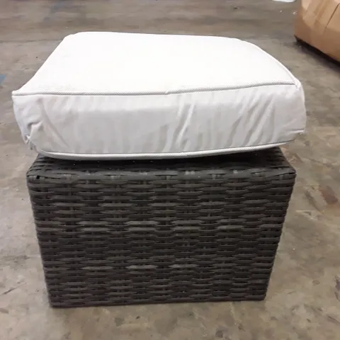 2 BOXED SQUARE FOOTSTOOL - GREY (2 BOXES)