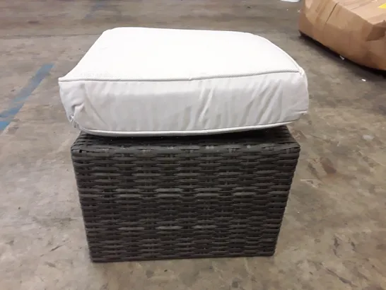 2 BOXED SQUARE FOOTSTOOL - GREY (2 BOXES)