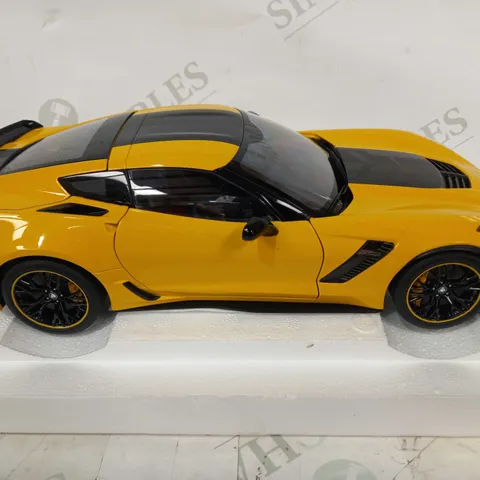 AUTOART 1:18 SCALE CHEVROLET CORVETTE C7 Z06 IN YELLOW