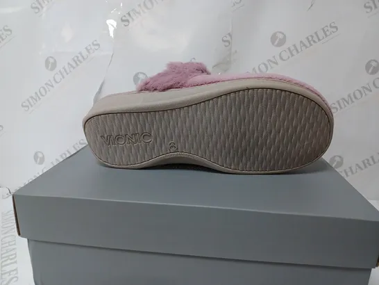 BOXED VIONIC MARIEL SLIPPERS IN DUSKY PINK SIZE 6