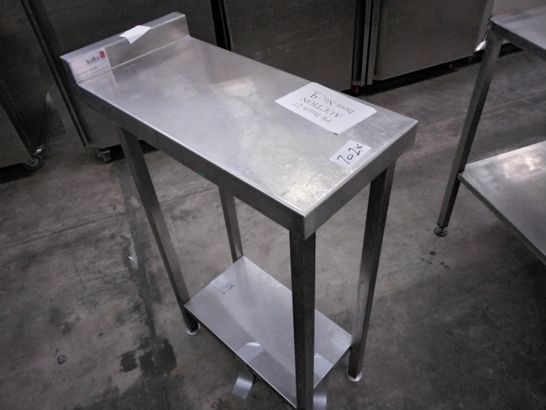 COMMERCIAL METAL INFILL PREP TABLE WITH UNDERSHELF 30 × 65cm