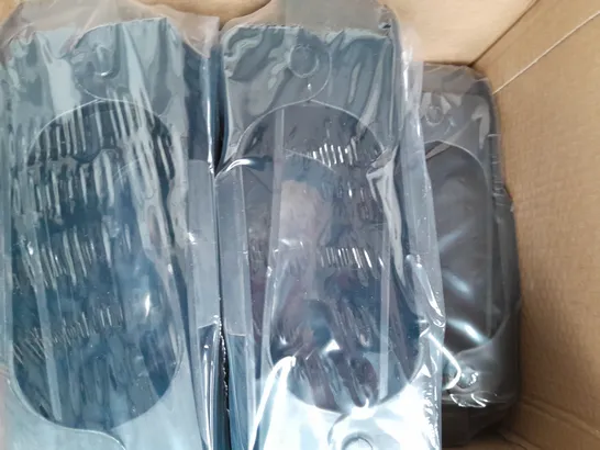 BOX OF APPROXIMATELY 10 UNBRANDED SHOE HOLDERS IN BLACK