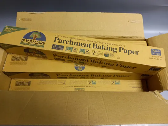 BOX OF X12 PARCHMENT BAKING PAPER ROLLS 65FT EACH