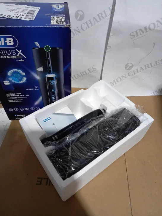 ORAL B GENIUS X MIDNIGHT BLACK ELECTRIC TOOTHBRUSH 