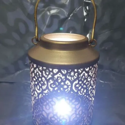 DOORBUSTER - HANDMADE MOROCCAN STYLE LED LANTERN WITH GOLDEN FINISH (3XAAA BATTERY REQUIRED)