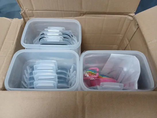 APPROXIMATELY 10 FOOD CONTAINERS WITH LIDS