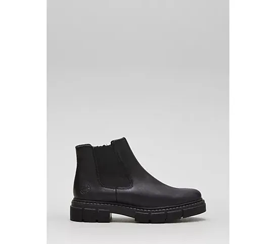 RIEKER CHUNKY ANKLE BOOT- BLACK SIZE 5