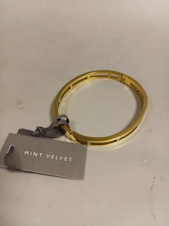 MINT VELVET GOLD PLATED STONE BANGLE 