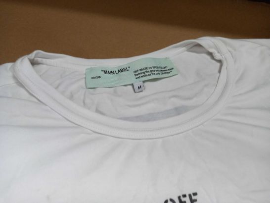 OFF-WHITE MAIN LABEL WHITE TEE- M