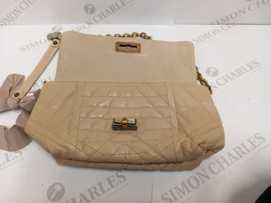 LANVIN PARIS BEIGE LEATHER HANDBAG