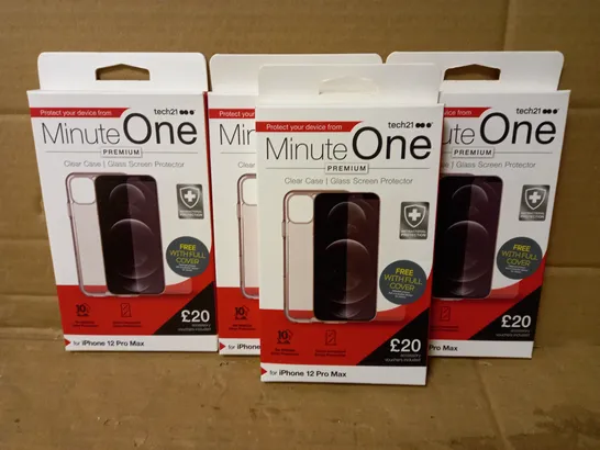 LOT OF 4 MINUTE ONE CLEAR CASES FOR IPHONE 12 PRO MAX