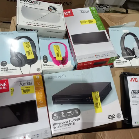 LARGE BOX OF ASSORTED ELECTRICAL GOODS TO INCLUDE;