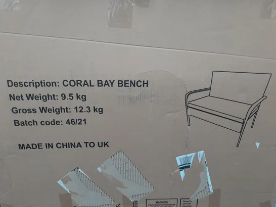 BOXED CORAL BAY BENCH - COLLECTION ONLY  RRP £149.99