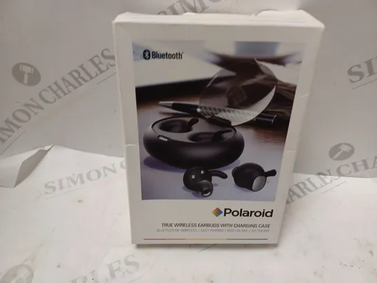 BOXED POLAROID TRIUE WIRELESS EARBUDS WITH CHARGING CASE