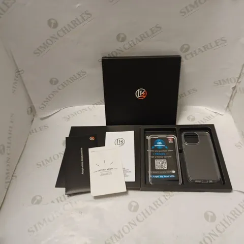 BOXED CLEAR PROTECTIVE CASE FOR IPHONE 13, WITH INSTRUCTIONS