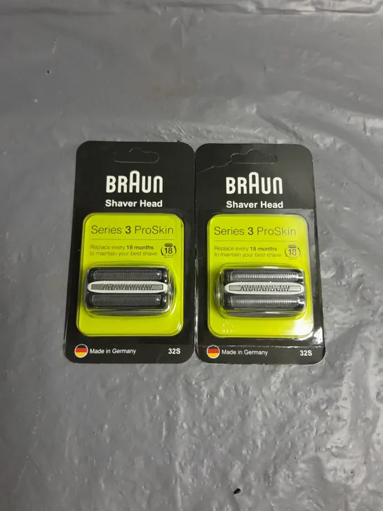 SEALED BRAUN X2 SHAVER HEAD REPLACEMENTS FOR SERIES 3 PROSKIN 32S