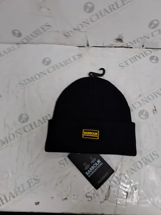 BARBOUR BLACK BEANIE